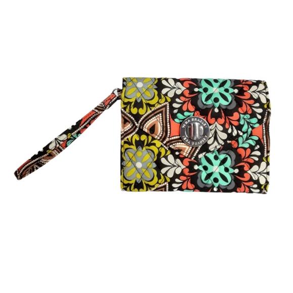Vera Bradley Smartphone Wristlet Sierra Your Turn Wristlet Turnlock Wallet - Picture 2 of 11